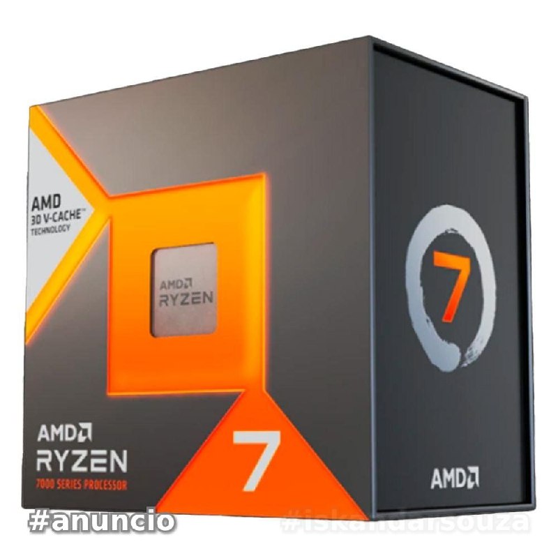 Processador AMD Ryzen 7 7800X3D, 5.0GHz Max Turbo, Cache 104MB, AM5, 8 Núcleos, Vídeo Integrado - 100-100000910WOF